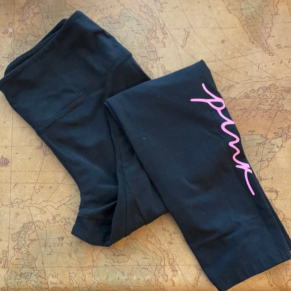 PINK Full-Length Script Logo Leggings